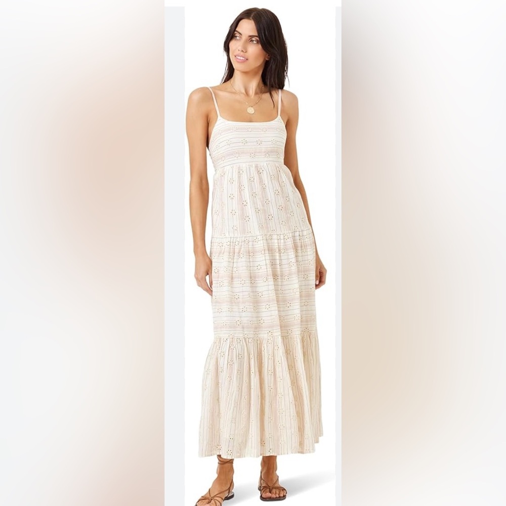 NWT L*SPACE Falling For You Santorini Maxi Dress